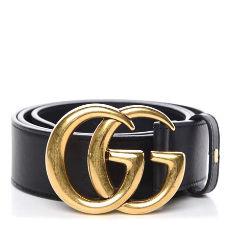 women's double g gucci belt black